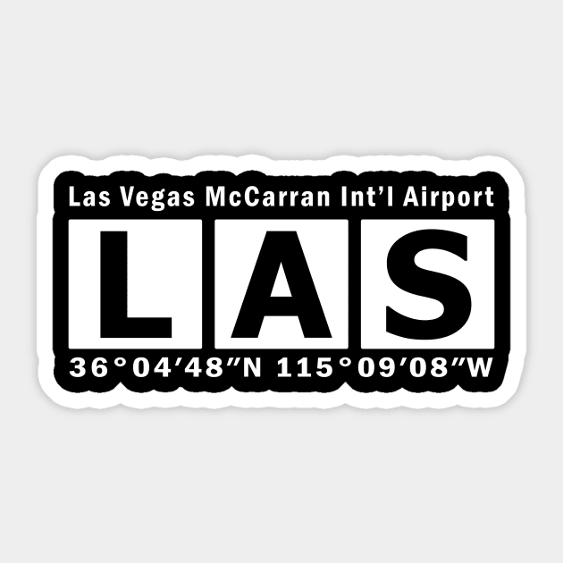 LAS Airport, Las Vegas McCarran International Airport Sticker by Fly Buy Wear